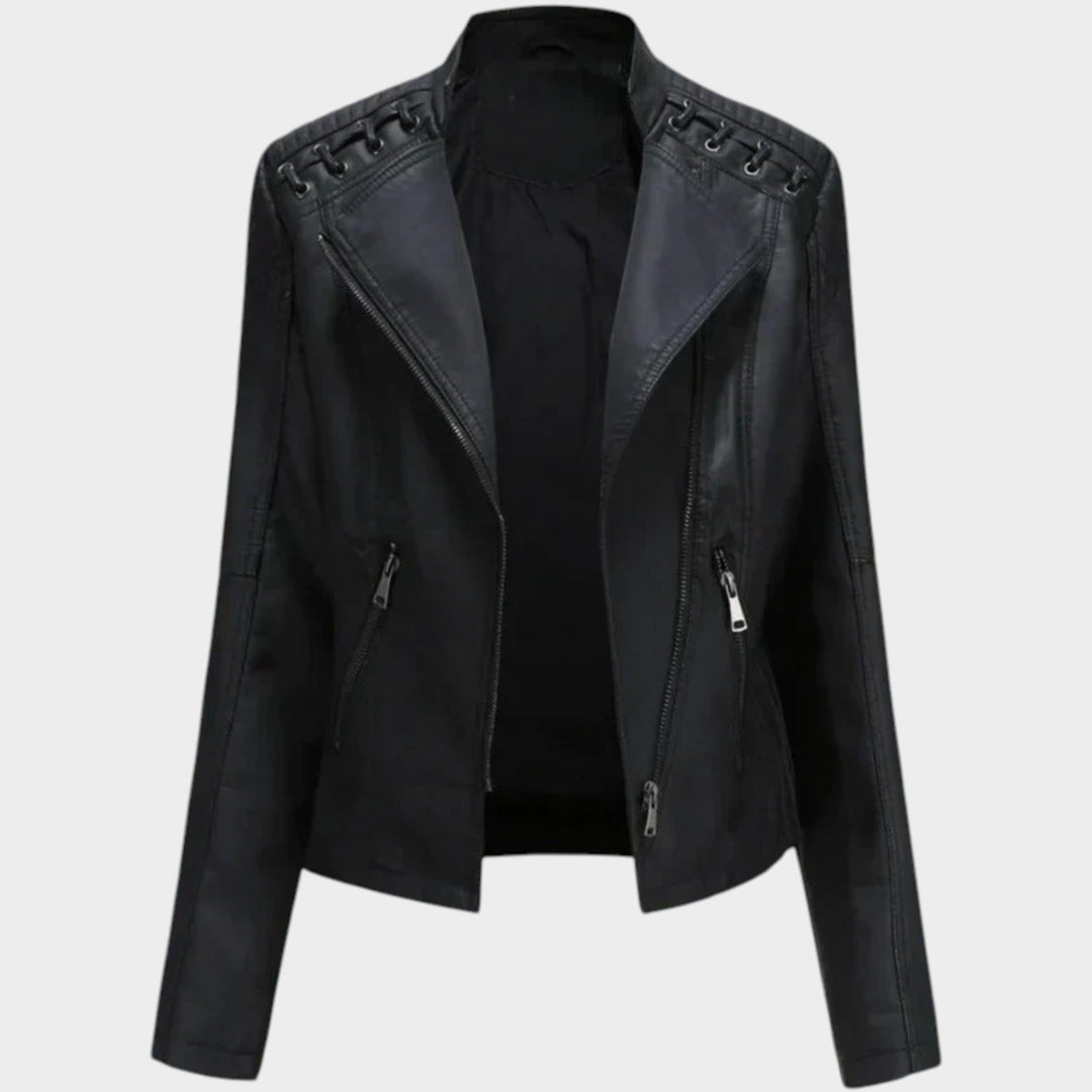 Women’s Leather Jacket Smart Casual Classic Style
