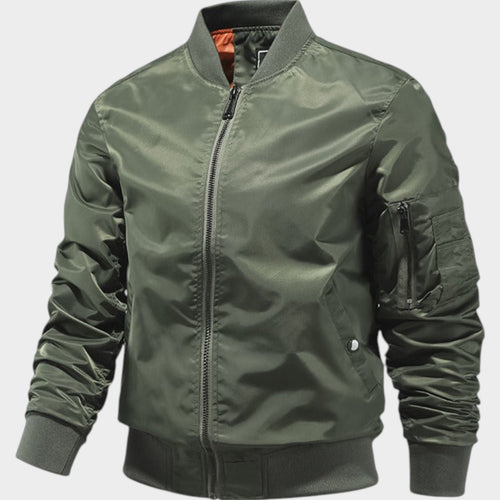 Men's Urban Military Bomber Jacket | Zip Pocket Design