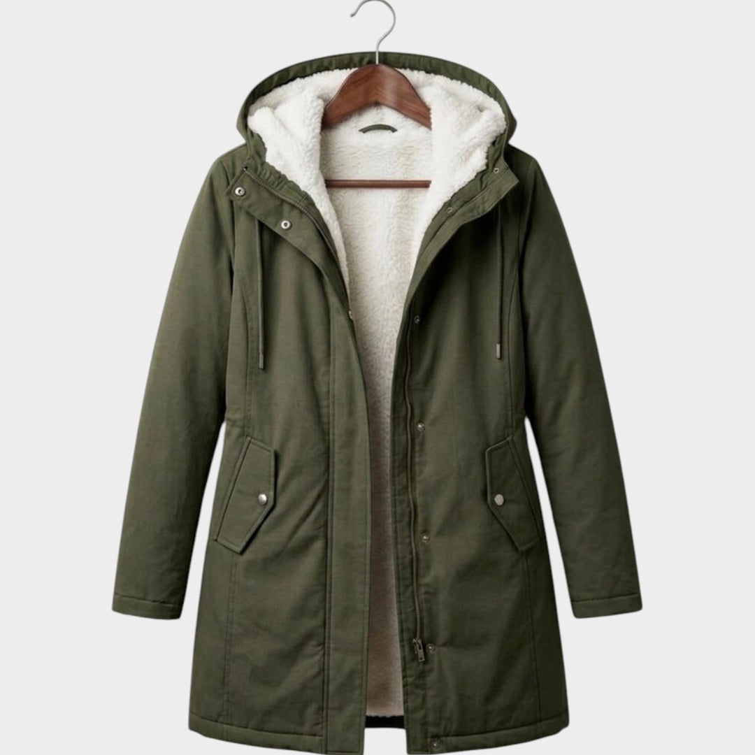 Women’s Winter Coat Fleece Lined Long Line