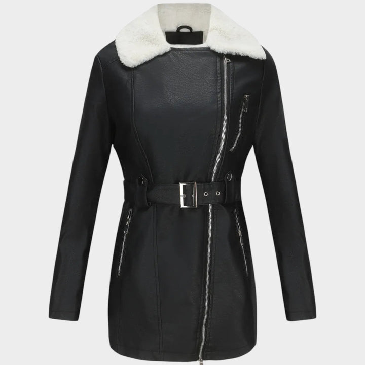 Women’s Winter Coat Waist Belt Long Sleeve Pockets