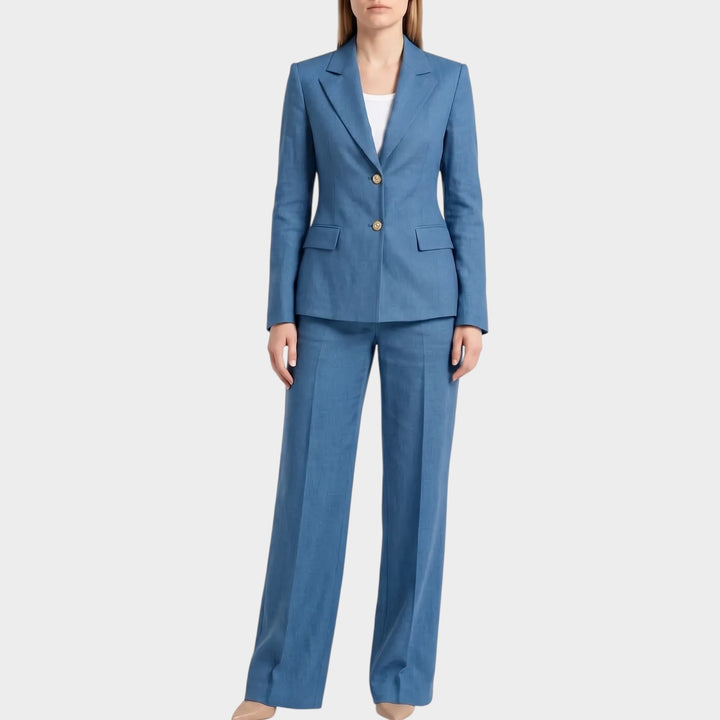Women’s Suit Set Two Piece Blazer Wide Leg Trousers