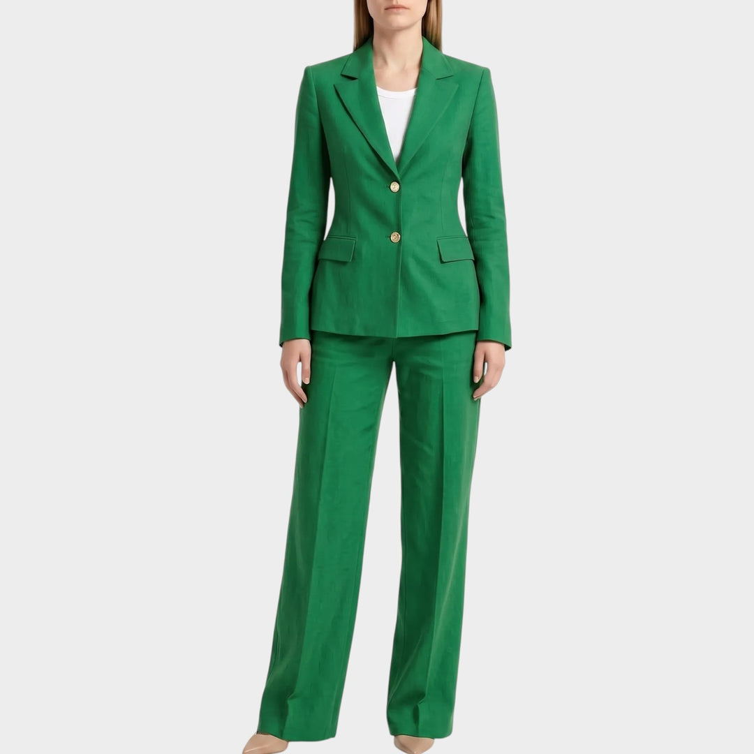 Women’s Suit Set Two Piece Blazer Wide Leg Trousers