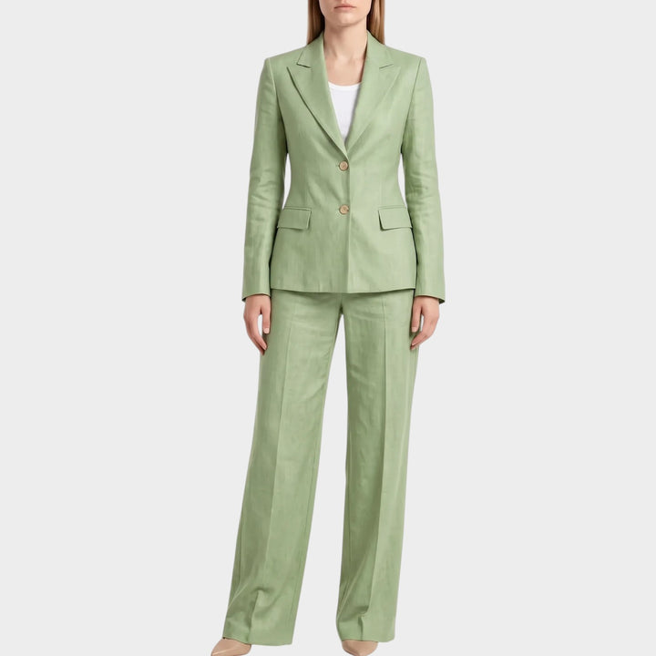 Women’s Suit Set Two Piece Blazer Wide Leg Trousers