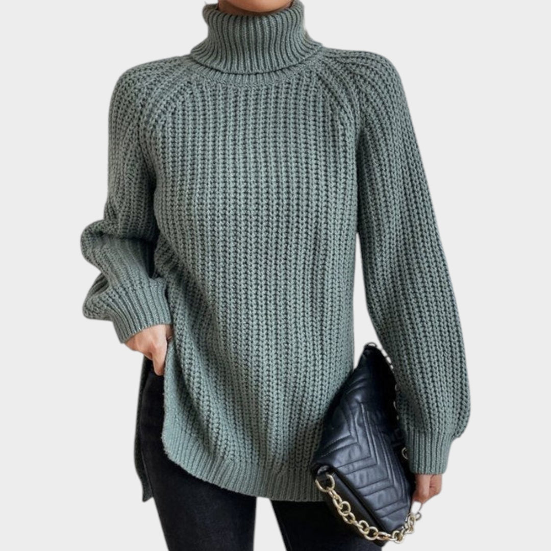 Women’s Turtleneck Sweater Long Sleeve Classic Knit Style
