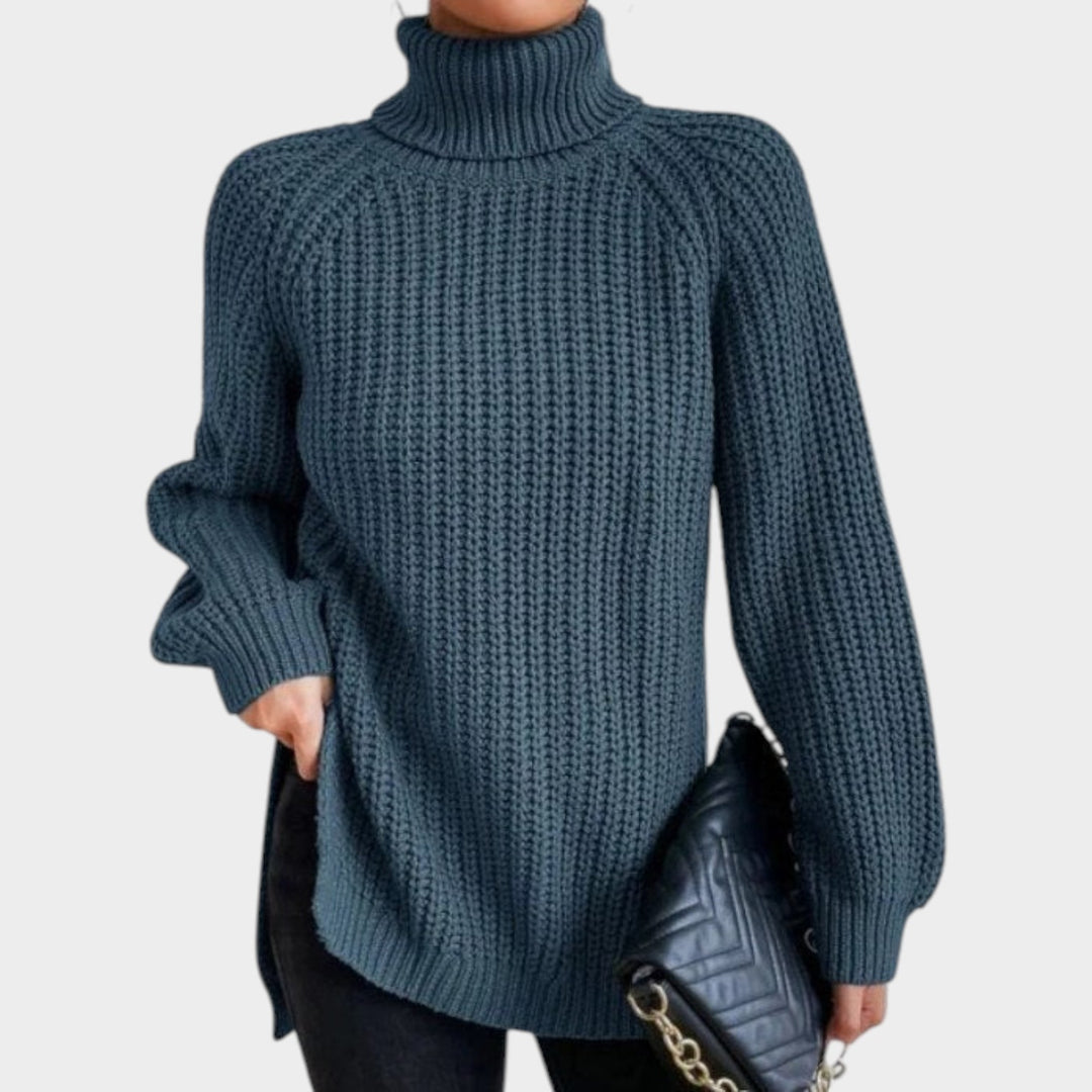 Women’s Turtleneck Sweater Long Sleeve Classic Knit Style