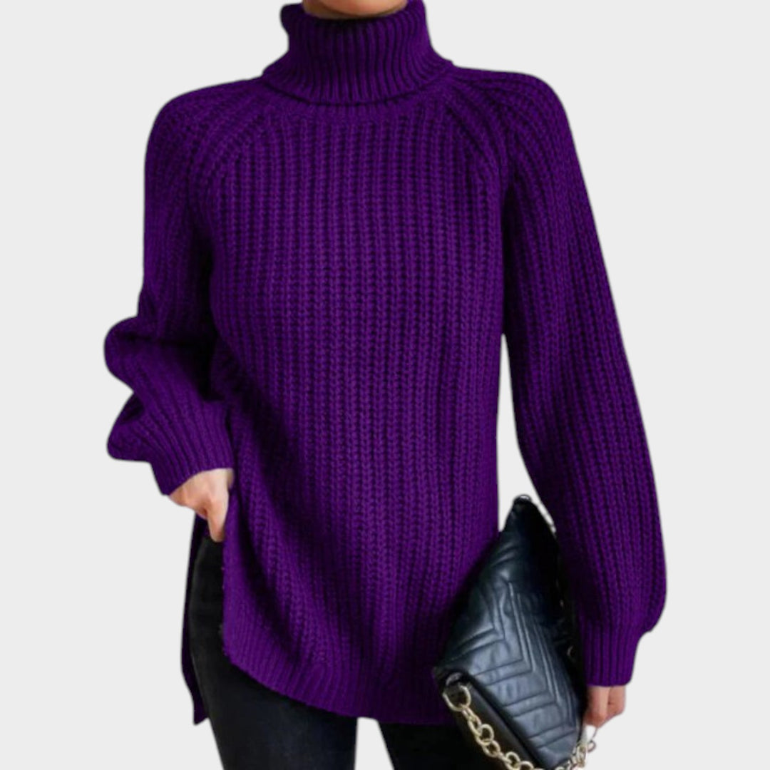 Women’s Turtleneck Sweater Long Sleeve Classic Knit Style