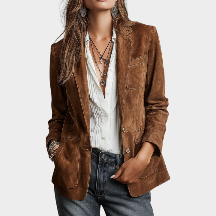 Women’s Blazer Brown Vintage Inspired Structured Fit