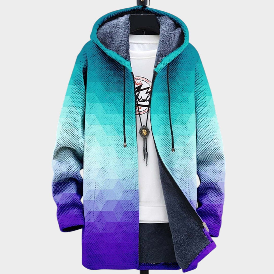 Women’s Fleece Jacket Artistic Mosaic Design