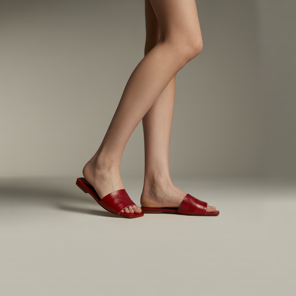 Minimal Open-Toe Slide Sandals