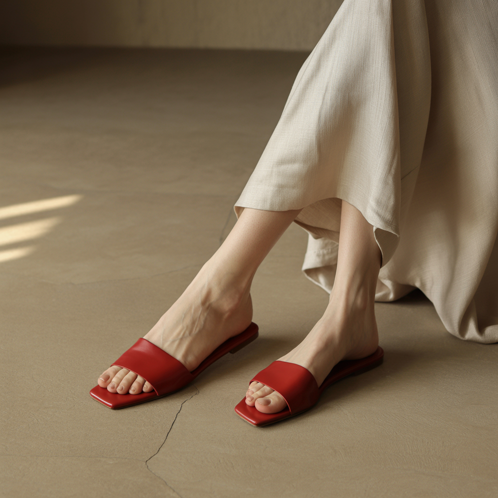 Sleek Slip-On Flat Sandals