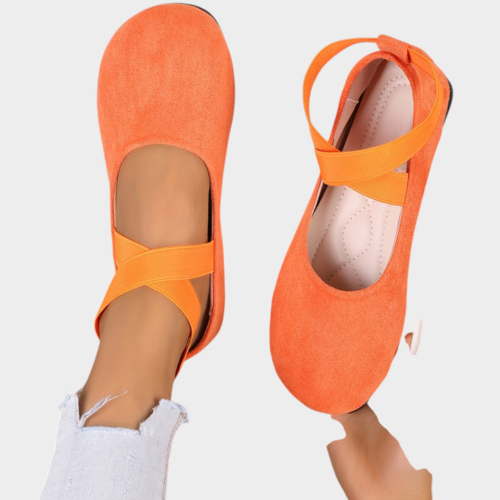 Women’s Ballet Flats Cross Strap Round Toe