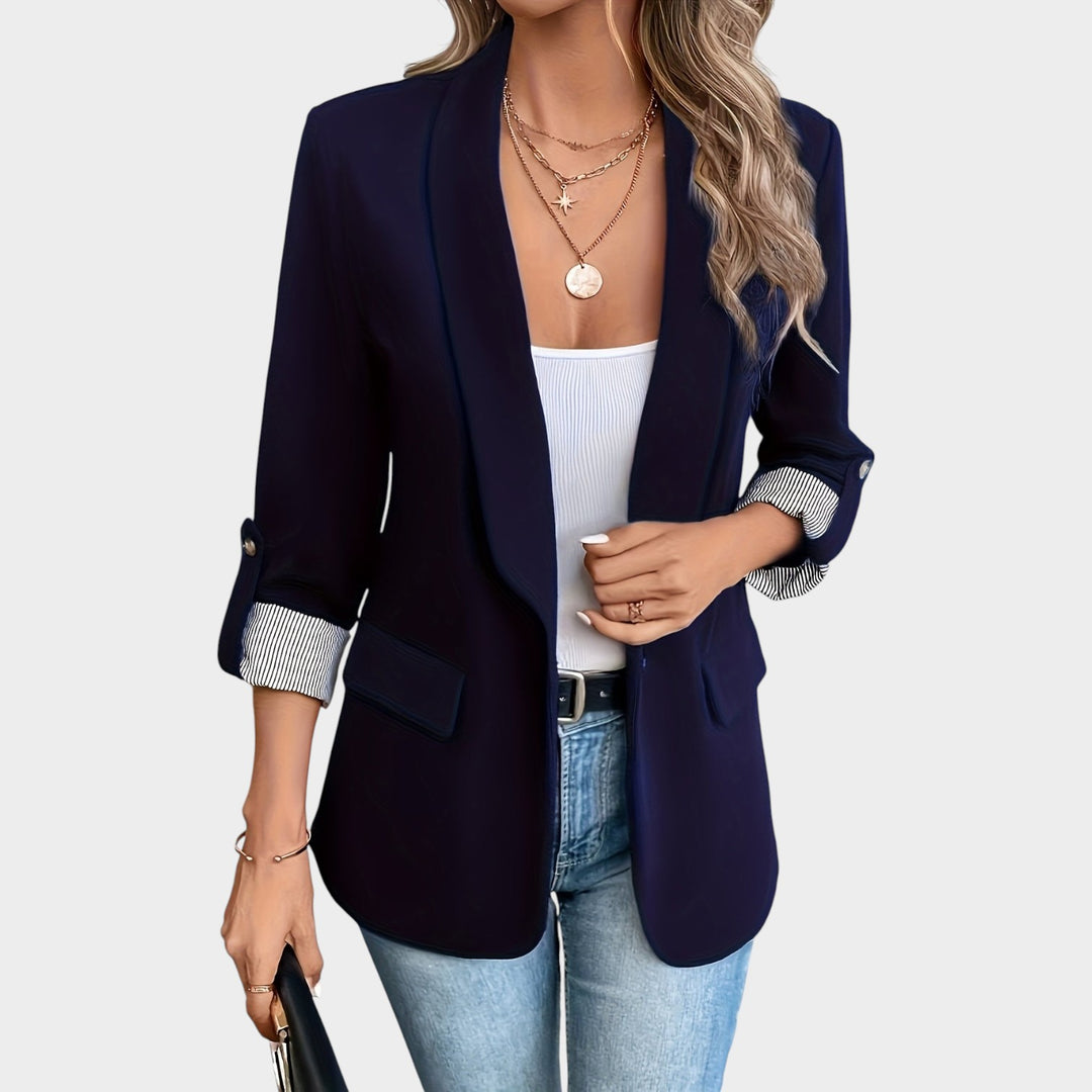 Women’s Blazer Business Tailored Fit Rolled Sleeve
