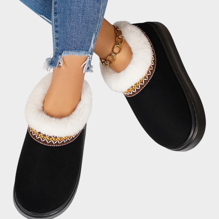 Women’s Thermal Slippers Warm Lined Slip-On Winter Shoes