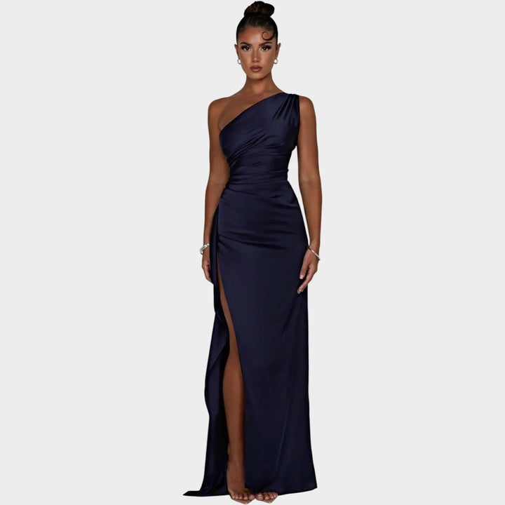 Formal Satin Evening Maxi Dress
