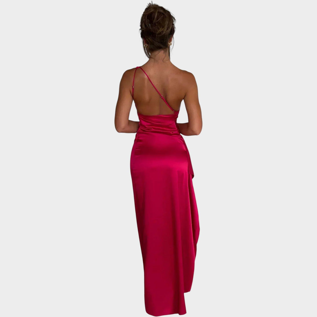 Formal Satin Evening Maxi Dress