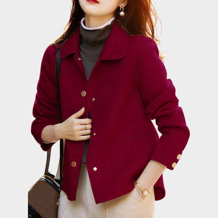 Women’s Blazer Casual Gold Button Front Tailored Fit