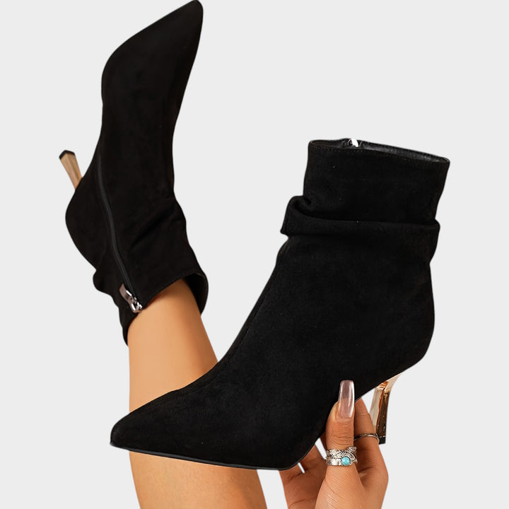 Women’s Ankle Boots Kitten Heel Plush Lined Elegant Style