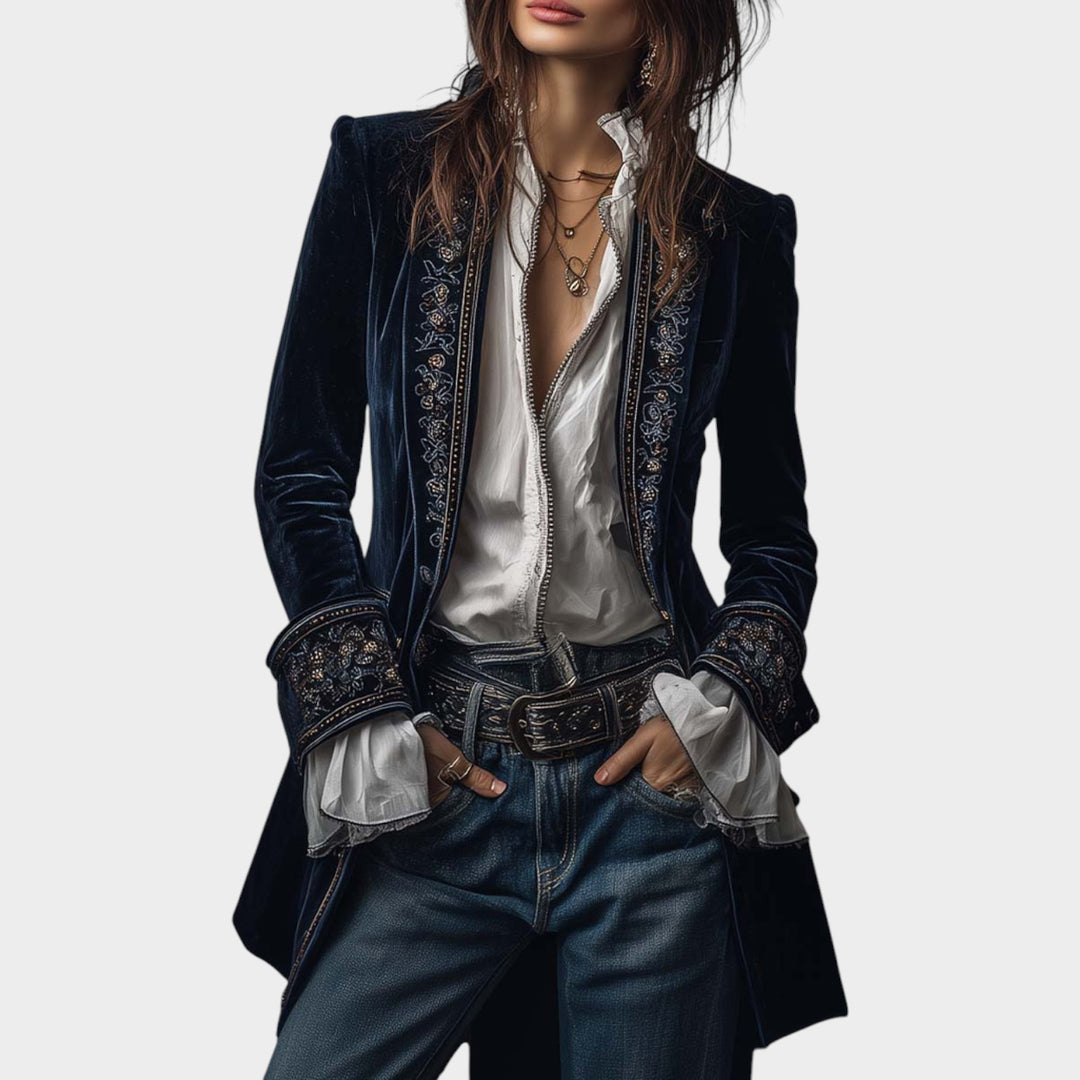 Women’s Velvet Blazer Sophisticated Tailored Fit