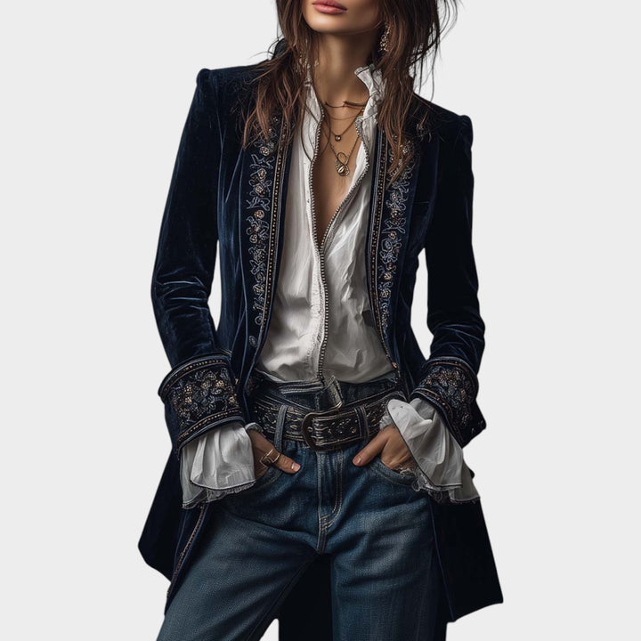 Women’s Velvet Blazer Sophisticated Tailored Fit