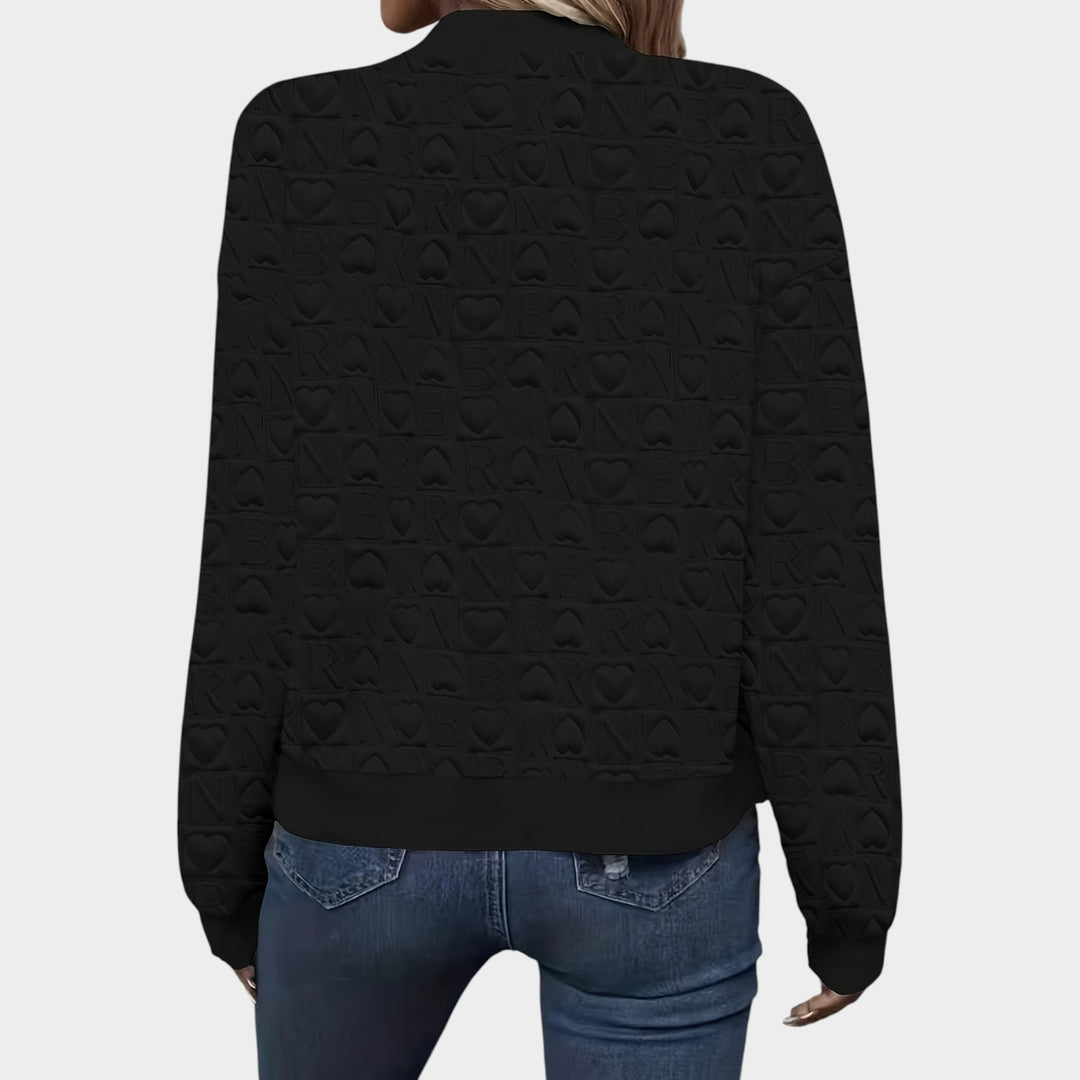 Women’s Bomber Jacket Casual Quilted Zip Up