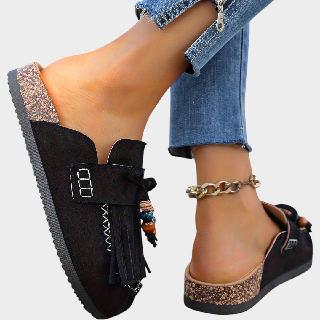 Women’s Mule Loafers Slip On Tassel Detail
