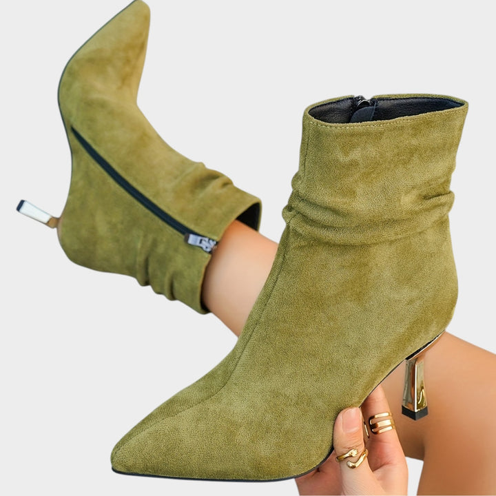 Women’s Ankle Boots Kitten Heel Plush Lined Elegant Style