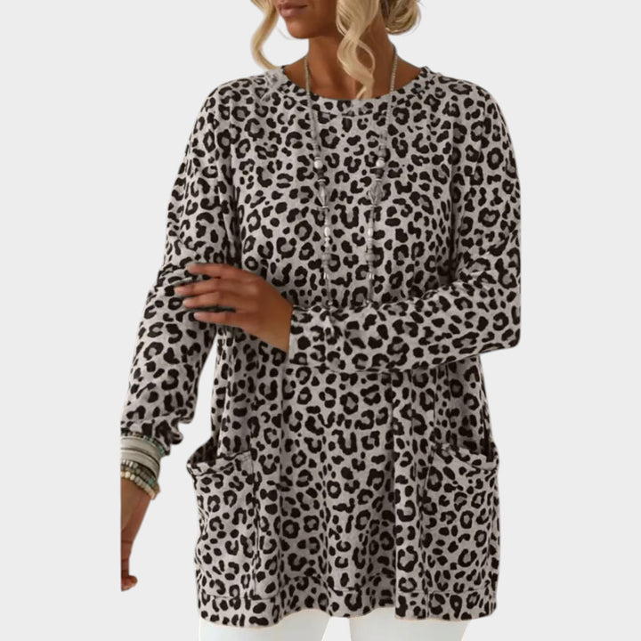 Women’s Leopard Print Top Soft Touch Long Sleeve