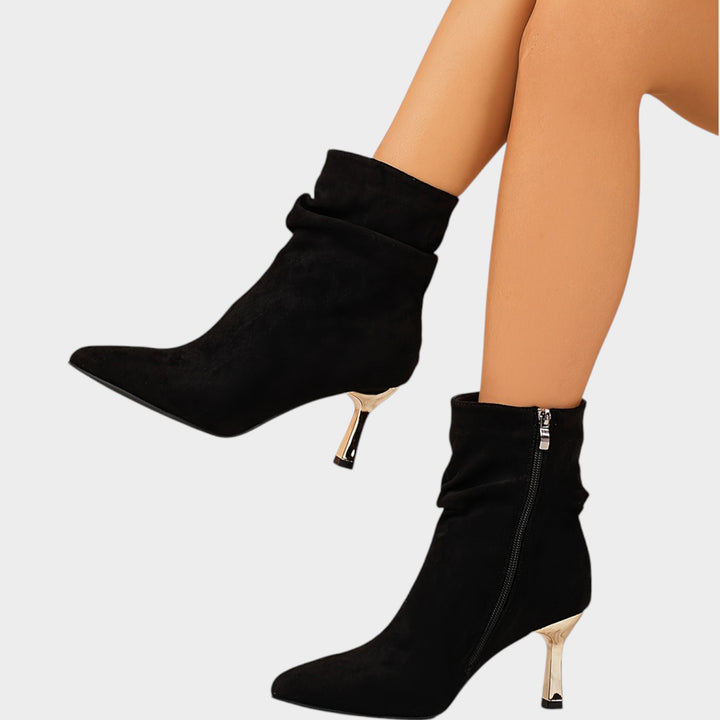 Women’s Ankle Boots Kitten Heel Plush Lined Elegant Style