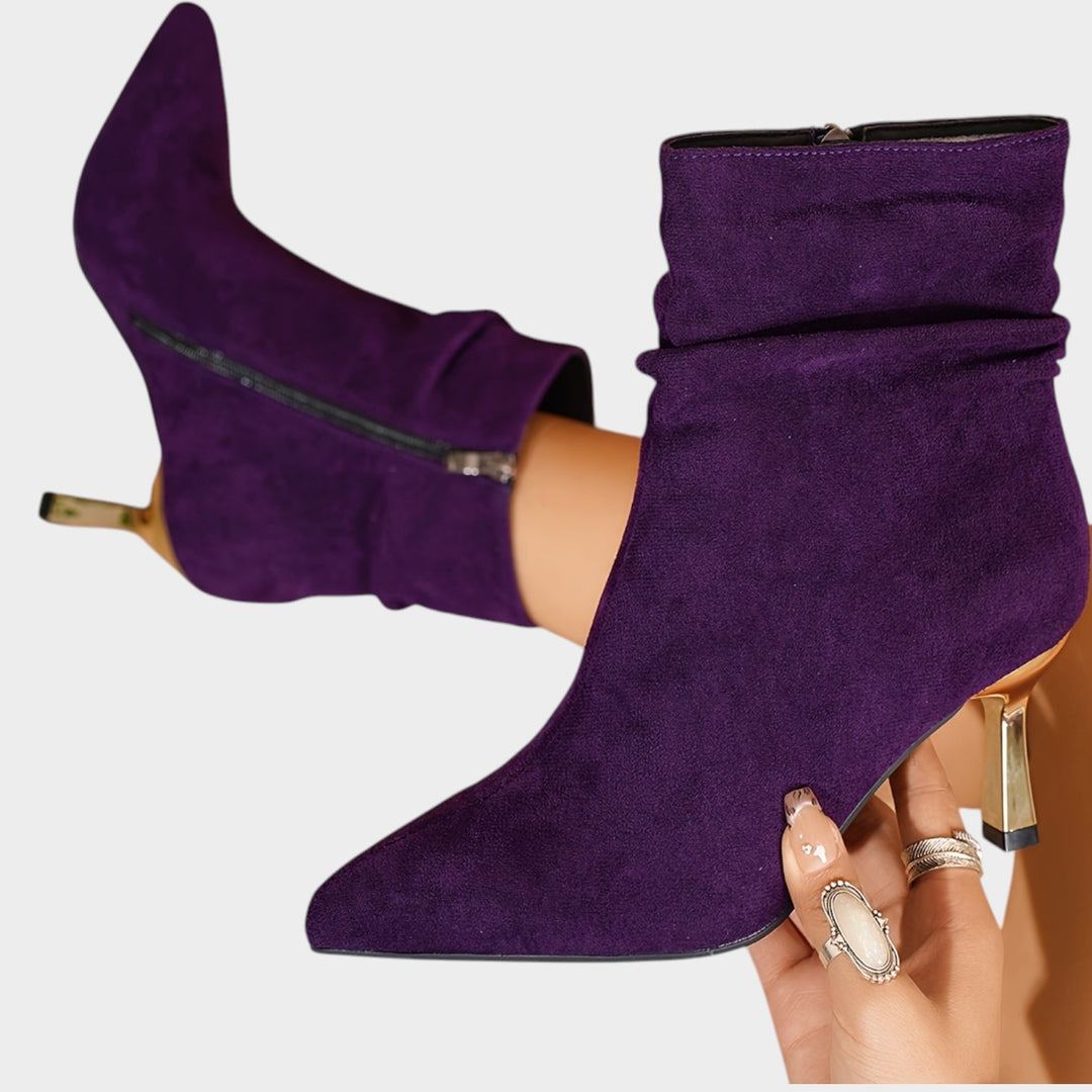 Women’s Ankle Boots Kitten Heel Plush Lined Elegant Style