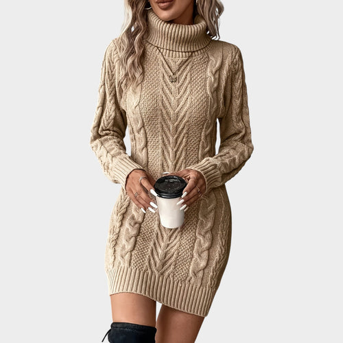 Women's Sweater Dress Casual Cable Knit