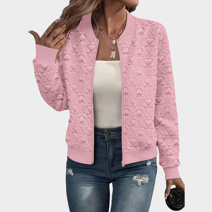 Women’s Bomber Jacket Casual Quilted Zip Up