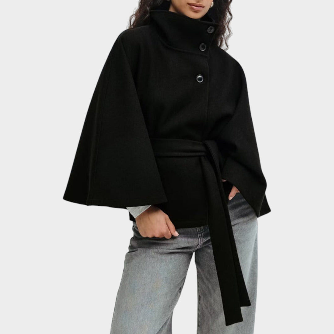 Women’s Cape Coat High Neck Elegant Winter Outerwear