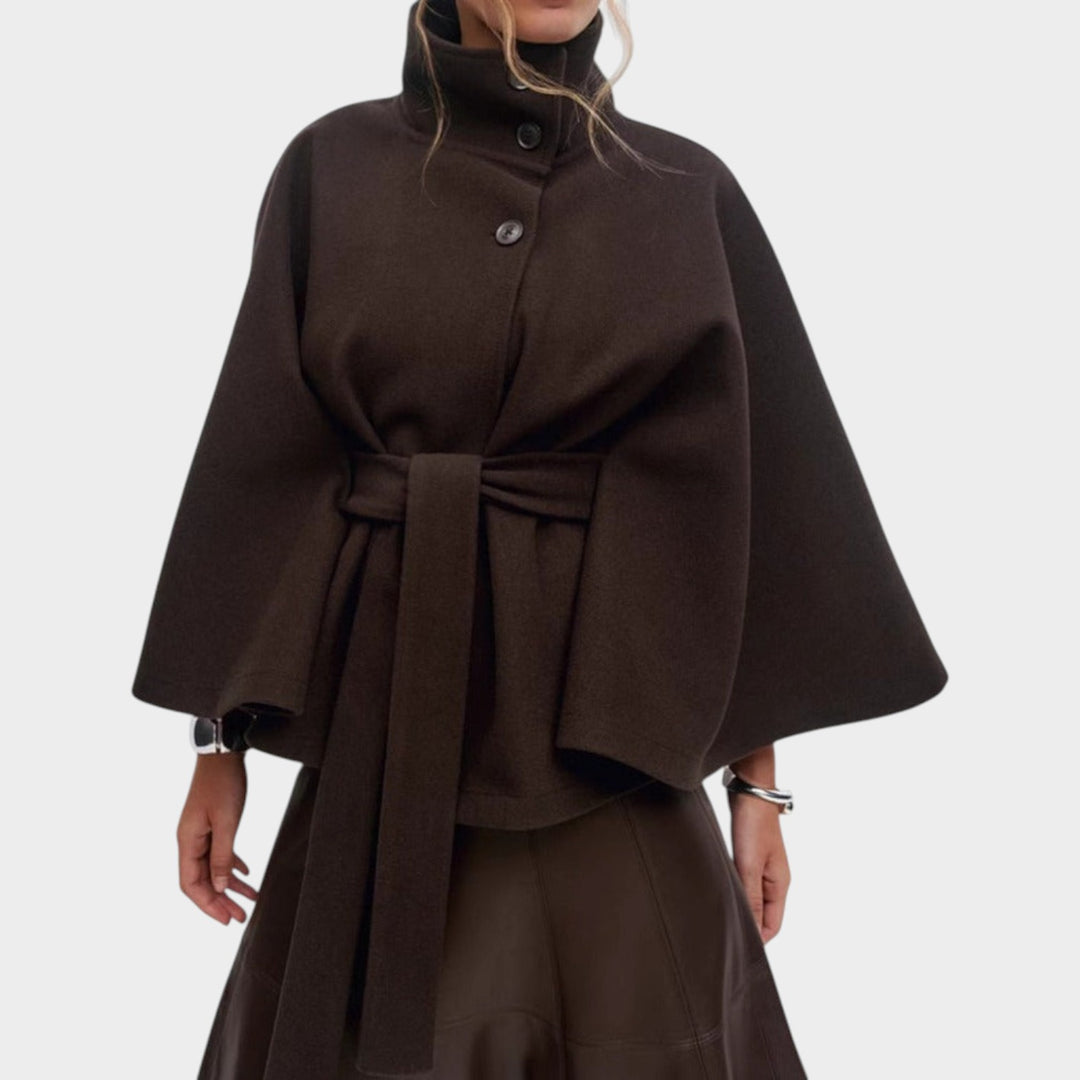 Women’s Cape Coat High Neck Elegant Winter Outerwear