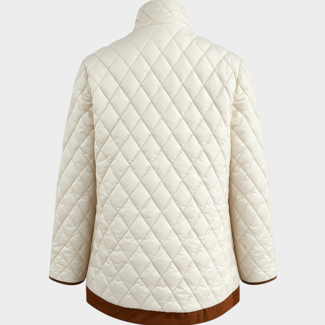Women’s Quilted Jacket Casual Longline Button Front