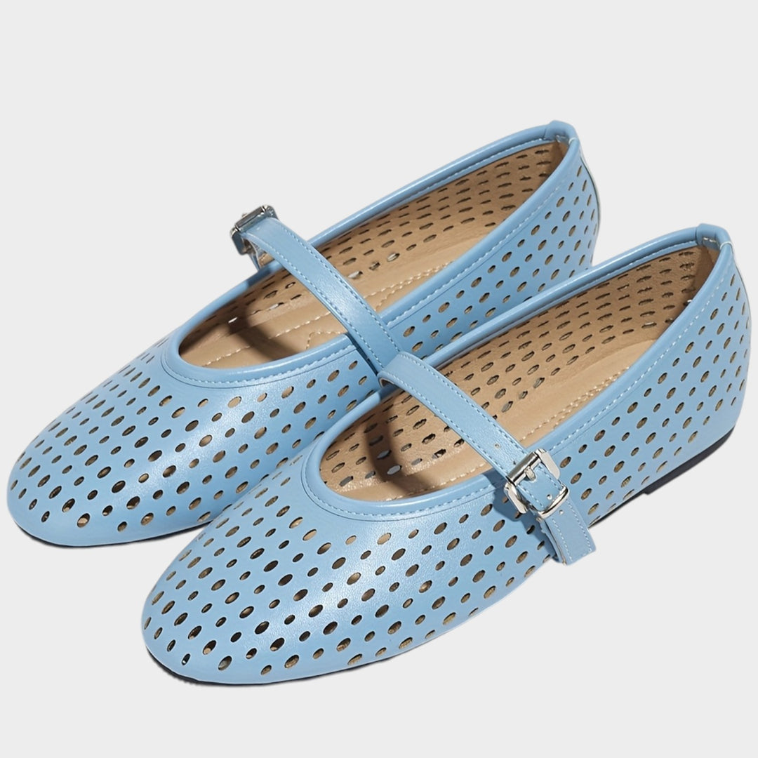 Women’s Ballet Flats Hollow Out Buckle Strap