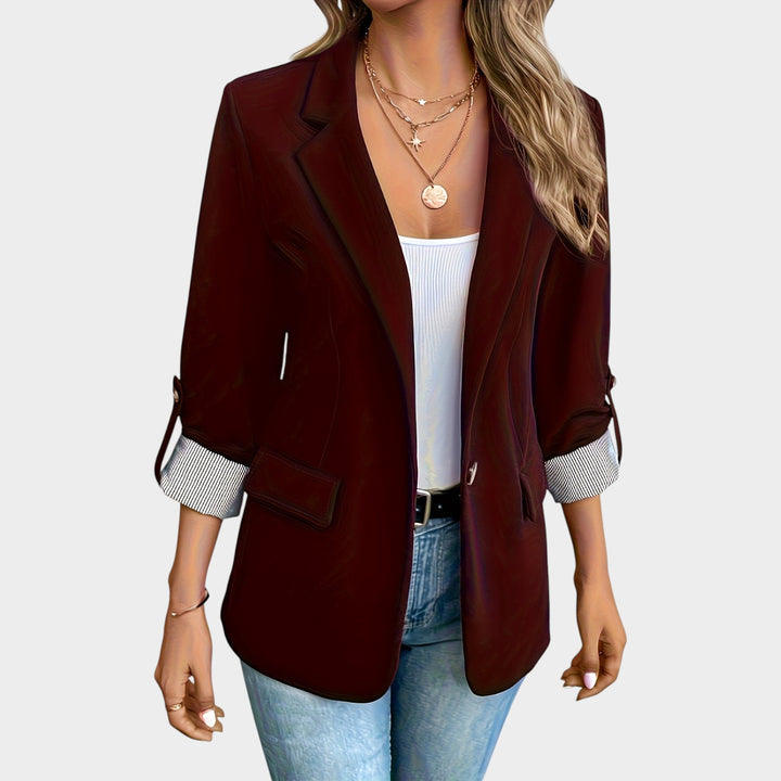 Women’s Blazer Business Tailored Fit Rolled Sleeve