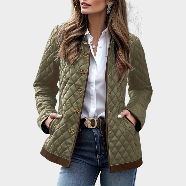 Women’s Quilted Jacket Casual Longline Button Front