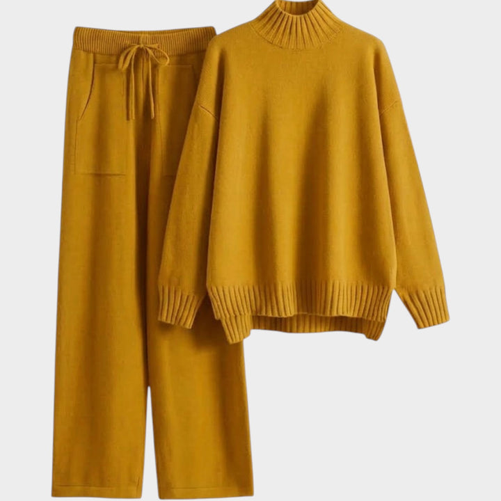 Women’s Matching Set Knit Drawstring Waist Long Sleeve