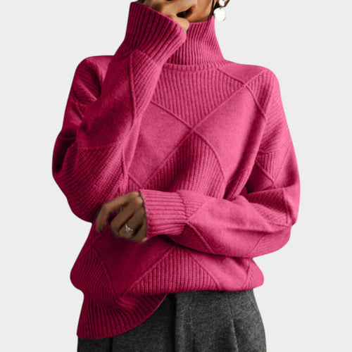 Women’s Turtleneck Knit Sweater Warm Long Sleeve