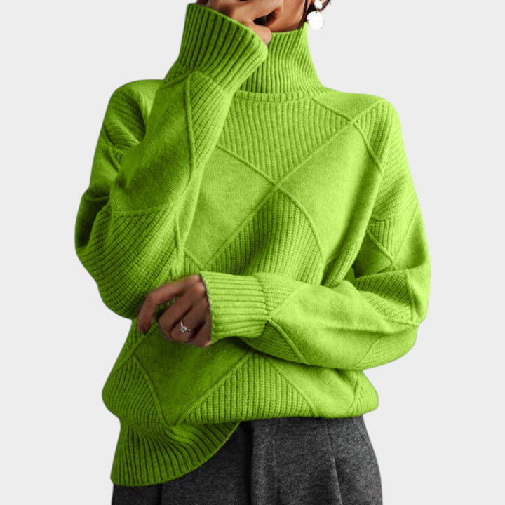 Women’s Turtleneck Knit Sweater Warm Long Sleeve