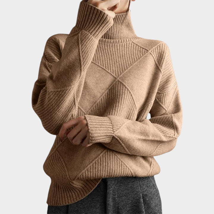 Women’s Turtleneck Knit Sweater Warm Long Sleeve