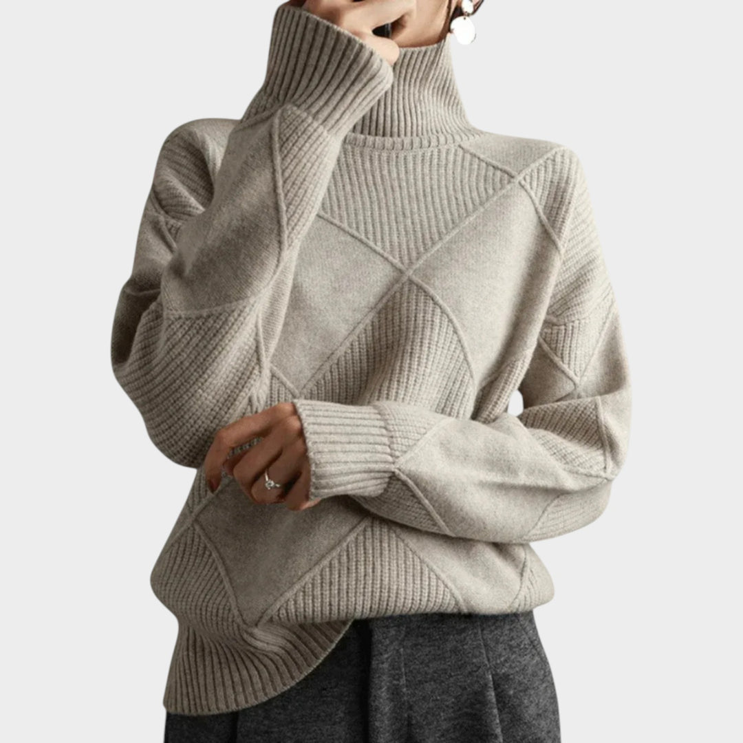Women’s Turtleneck Knit Sweater Warm Long Sleeve