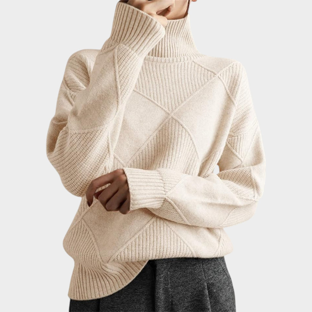 Women’s Turtleneck Knit Sweater Warm Long Sleeve