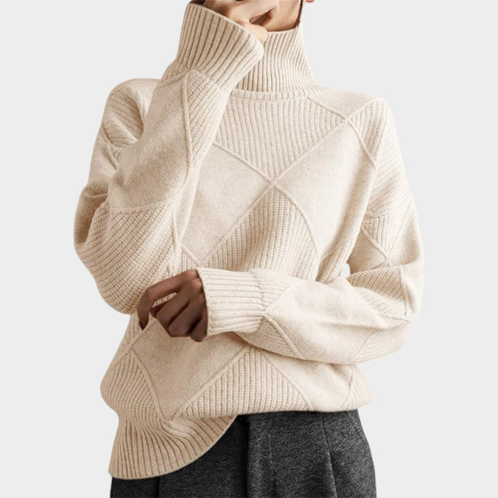 Women’s Turtleneck Knit Sweater Warm Long Sleeve