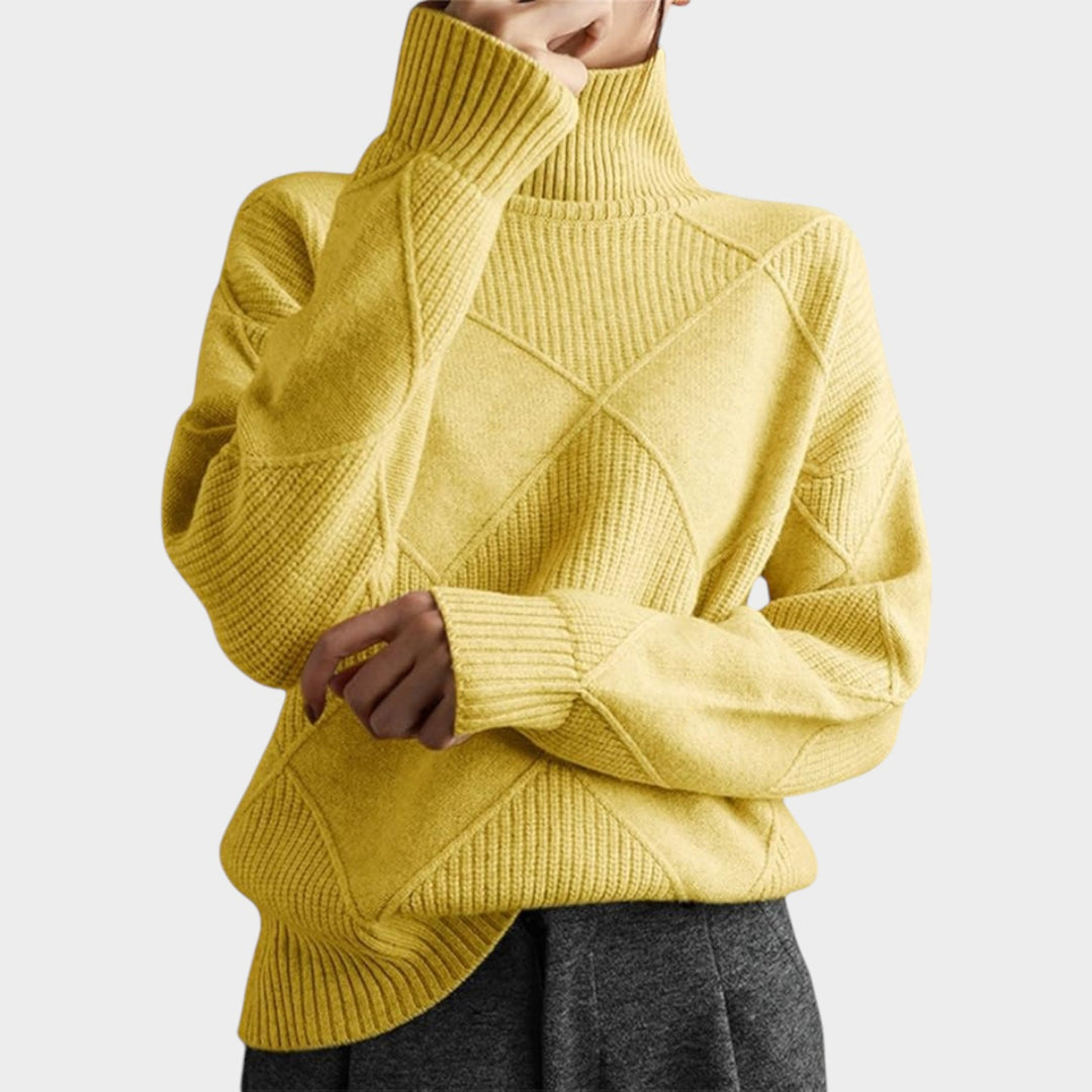 Women’s Turtleneck Knit Sweater Warm Long Sleeve