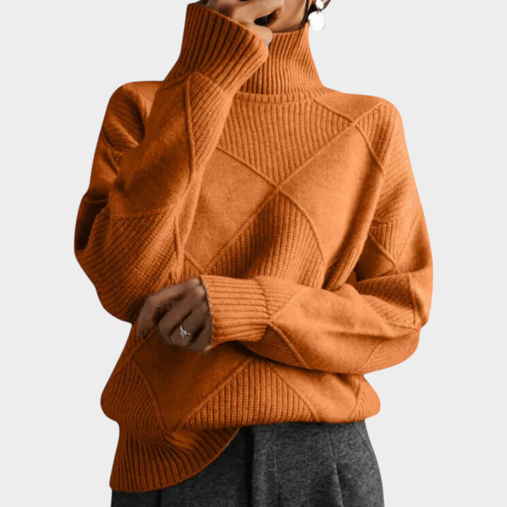 Women’s Turtleneck Knit Sweater Warm Long Sleeve