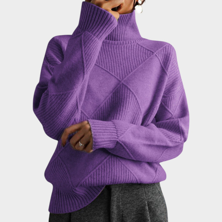 Women’s Turtleneck Knit Sweater Warm Long Sleeve