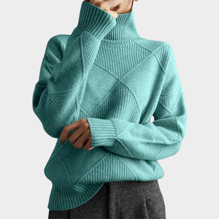 Women’s Turtleneck Knit Sweater Warm Long Sleeve