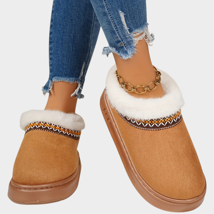 Women’s Thermal Slippers Warm Lined Slip-On Winter Shoes