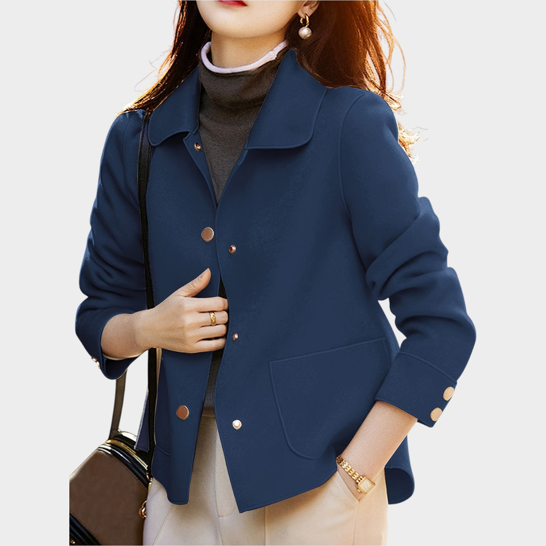 Women’s Blazer Casual Gold Button Front Tailored Fit